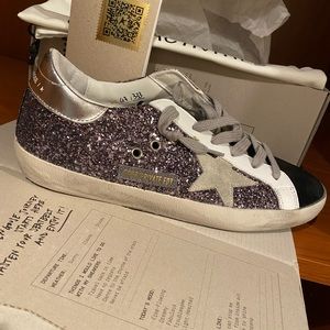 Brand New!  Superstar Classic Golden Goose Glitter size 40